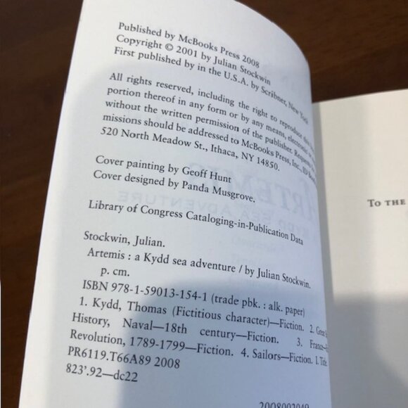 Artemis A Kydd Sea Adventure Book - Picture 9 of 9